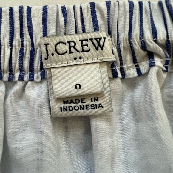 J. Crew Pull on Striped Ruffled Mini Skirt SZ 0 - Picture 9 of 14